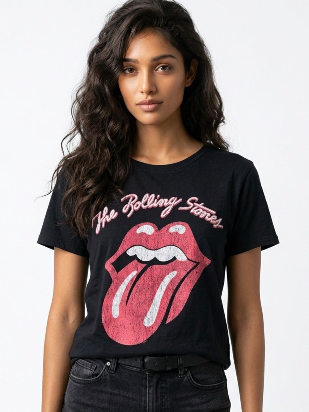 THE ROLLING STONES | Large Tongue Graphic Band Tee Short Sleeve Unisex Size M